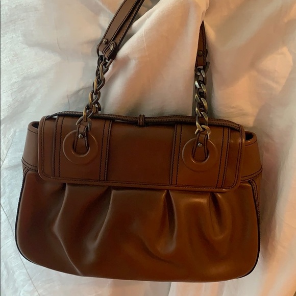Fendi Borsa Catene Brown Leather Baguette Purse - Picture 2 of 12